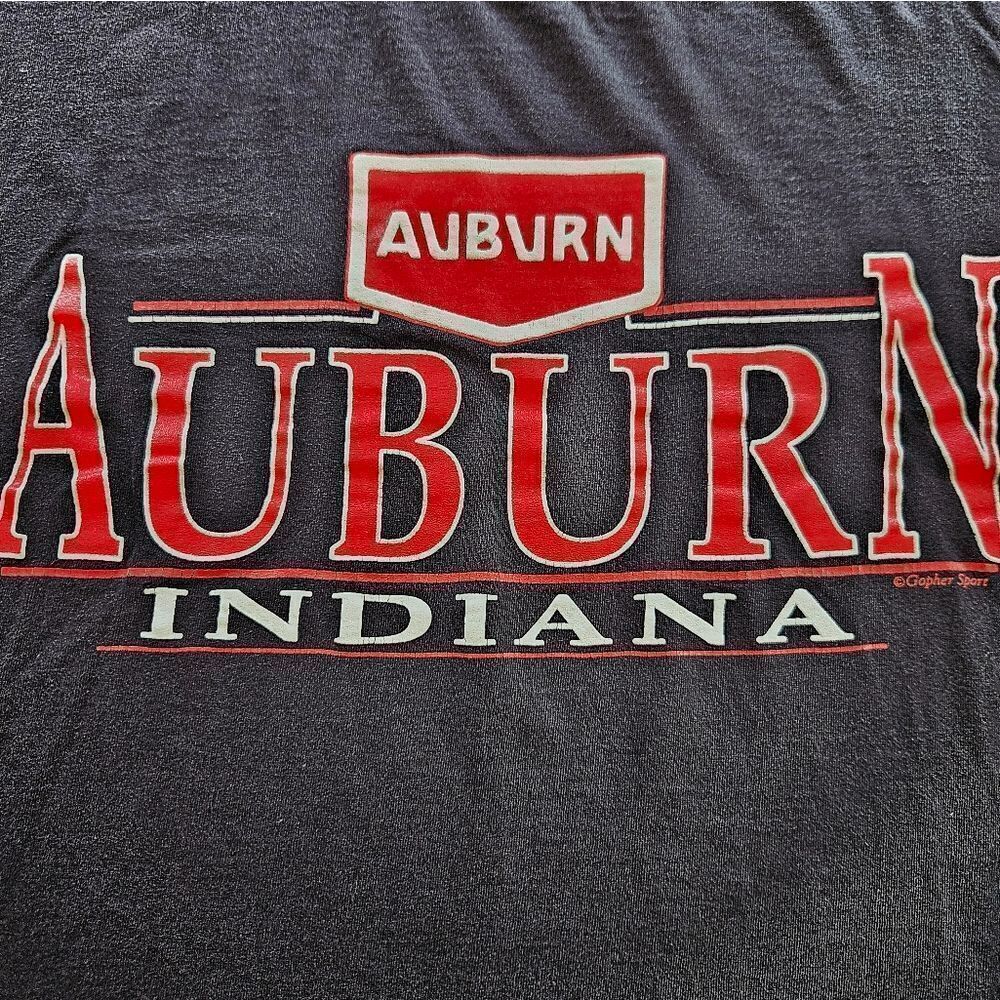 Vintage Indiana Auborn Cord Duesenberg Antique Car Museum Graphic Tee T-Shirt XL - Picture 9 of 9